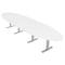 Skutchi Designs 45 in W, 165.75 in L, 29 in H, Engineered Wood Top, White HAR-OVL-45X166-T-XD09 - alternate 1